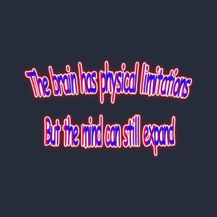 Motivational Words Neon Retro Red White and Blue T-Shirt