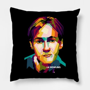 JK Rowling In Wpap Pop Art Pillow