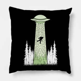 Bigfoot Ufo Abduction Sasquatch Pillow