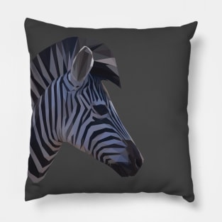 Low Poly Zebra Pillow