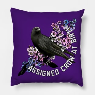 Assigned Crow At Birth Pillow