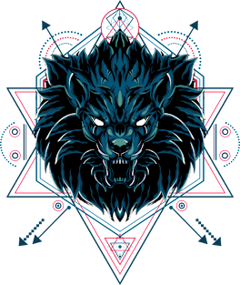 The Wild Lion sacred geometry Magnet