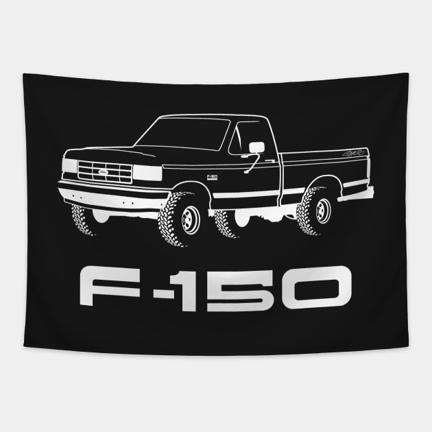 1987-1991 F150 White Print Tapestry by The OBS Apparel