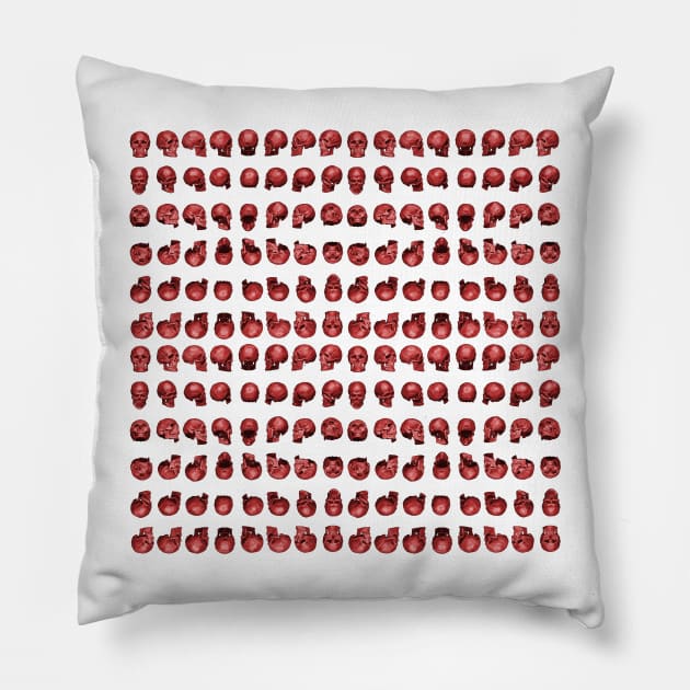 Skull Army Red Pillow by Diego-t