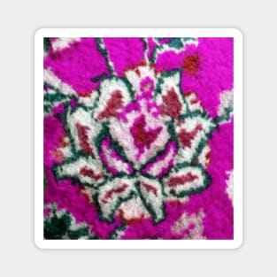 pink flower, flower design, floral designs, minimal art, abstract art, floral pattern, antique rug photo , For custom orders please DM me. Magnet