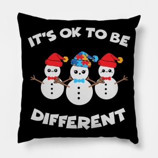 It's ok to be different autism awareness christmas gift Pillow