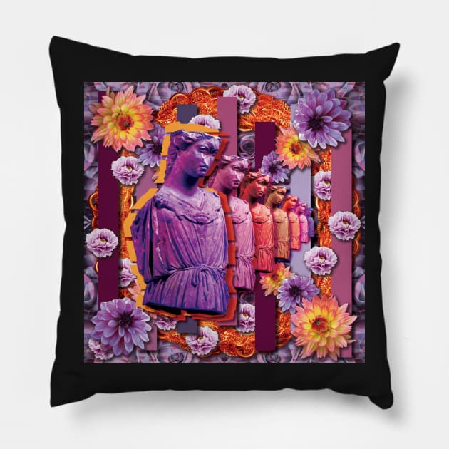 Purple Flame Goddess Pillow by STORMYMADE
