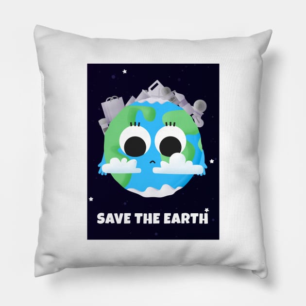 Save the earth Pillow by stevekim0417