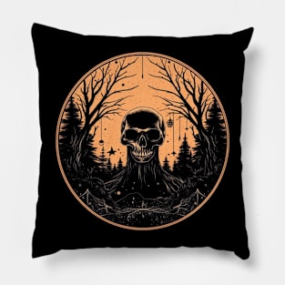 Spooky Halloween - Haunted Forest Shirt - Eerie Art Clothing - "Phantom Shadows" Pillow