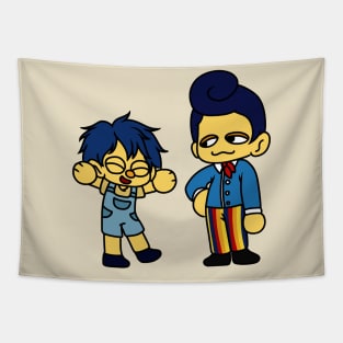 wally darling and yellow guy chibi Tapestry