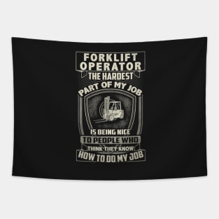 Forklift Operator T-shirt Tapestry