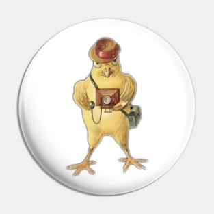 Extremely Serious Photographer Chicken Pin