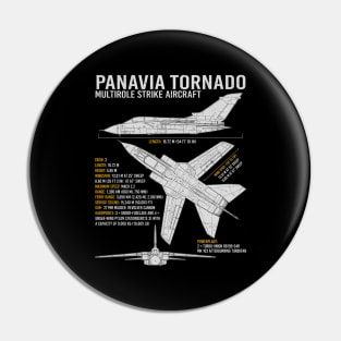 Panavia Tornado Jet Fighter Aircraft RAF Airplane Plane UK Blueprint Pin