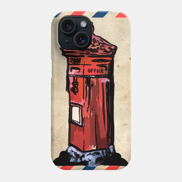 Missing the Red Phonebooth Phone Case by Art by Ergate
