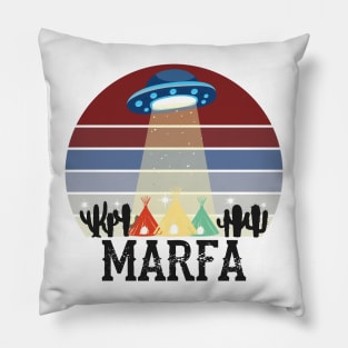 Marfa TX Ghost Lights Festival UFO Texas Art Pillow