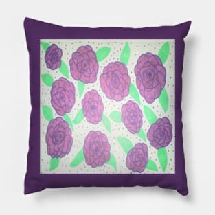 Purple Roses Pillow