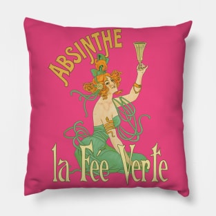 Absinthe (on pink) Pillow