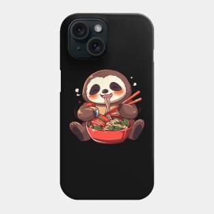 Sloth T-Shirt, Slow Food Top, Casual Apparel, Slow Life Tee, Ramen Lover's Top Phone Case