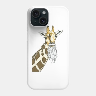 Giraffe with beard Phone Case