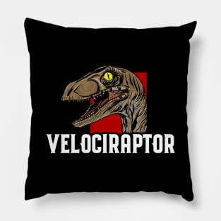 Awesome Velociraptor Dinosaur Ferocious Dino Pillow