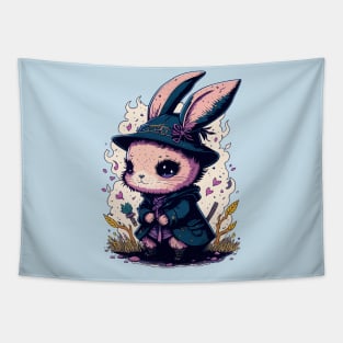 Halloween Bunny is here in witch style Tapestry