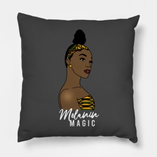 Melanin Magic Black Girl Magic Black History Month Gift Pillow