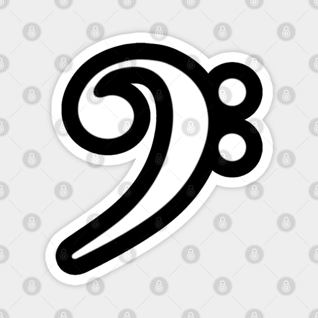 Bass Clef Magnet by BigHeaterDesigns