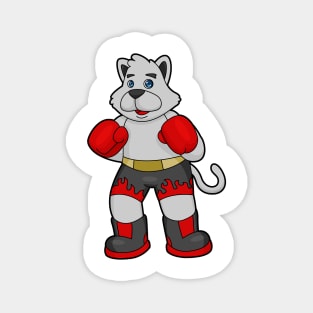 Dog as Boxer with Boxing gloves Magnet