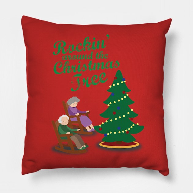 Rocking Around the Christmas Tree Chair Pillow by FalconArt