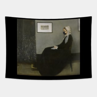 Pandemic Mask Art Whistlers Mother Tapestry