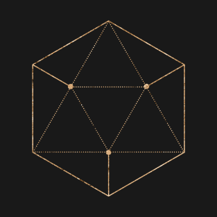 Gold Geometric Glyph Mandala Sigil Rune Sign Seal  -  358 T-Shirt