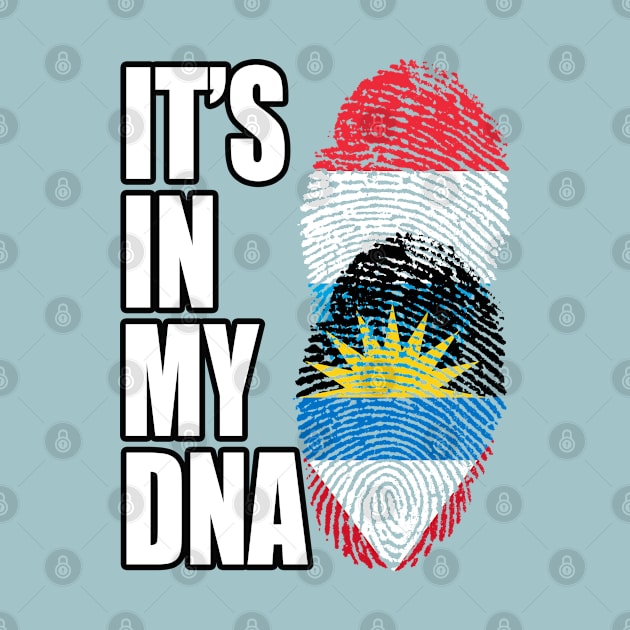 Luxembourgish And Antiguan Mix Heritage DNA Flag by Just Rep It!!