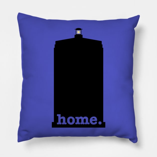 Home (Police Box Version 1) Pillow by fashionsforfans