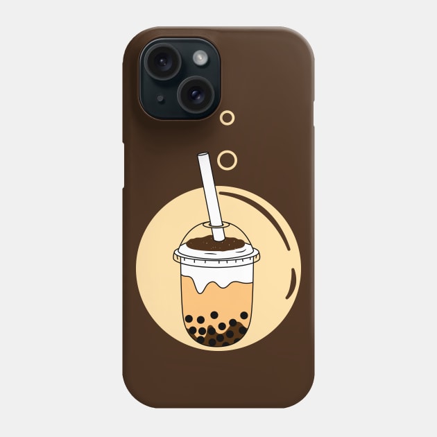 Brown Sugar Bubble Tea Phone Case by LulululuPainting