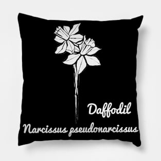 Daffodil flower drawing Pillow