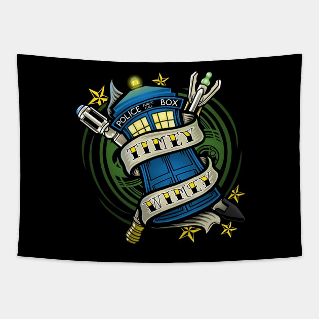 Timey Wimey Tapestry by OfficeInk