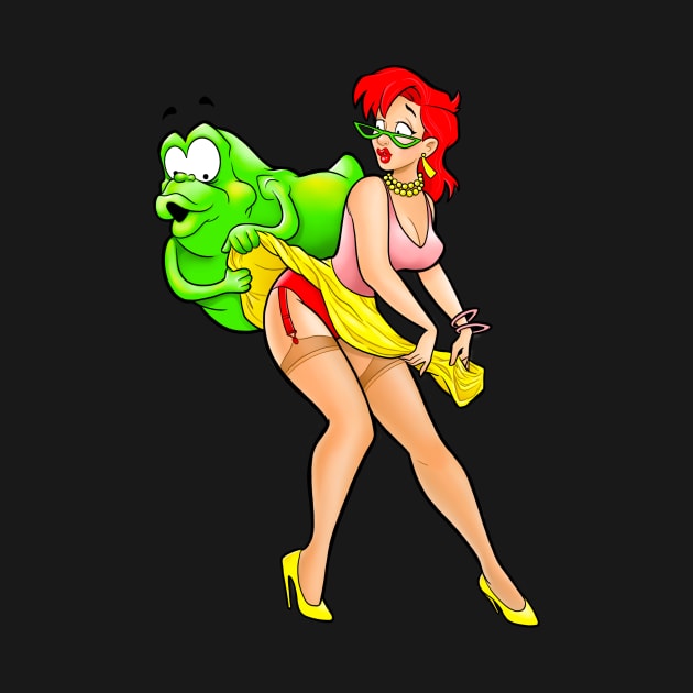 Janine and Slimer by Becca Whitaker