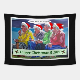 HAPPY CHRISTMAS GRANNIES Tapestry