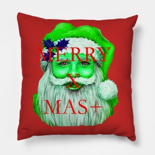 MERRY X MAS with santa claus Pillow