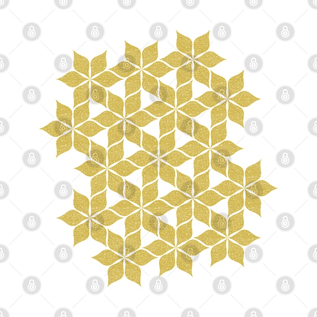 Geometric Pattern Yellow on Yellow by FAROSSTUDIO