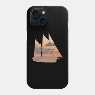 The ship at sunset Phone Case