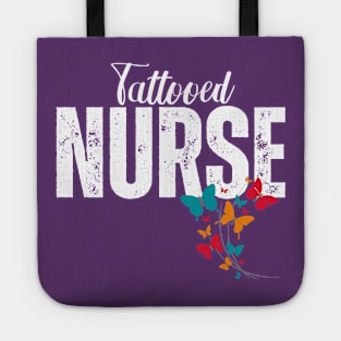 Tattooed Nurse with Butterflies Tote