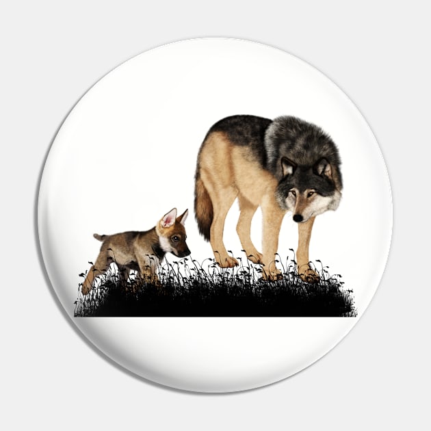 Awesome wolf with pup Pin by Nicky2342