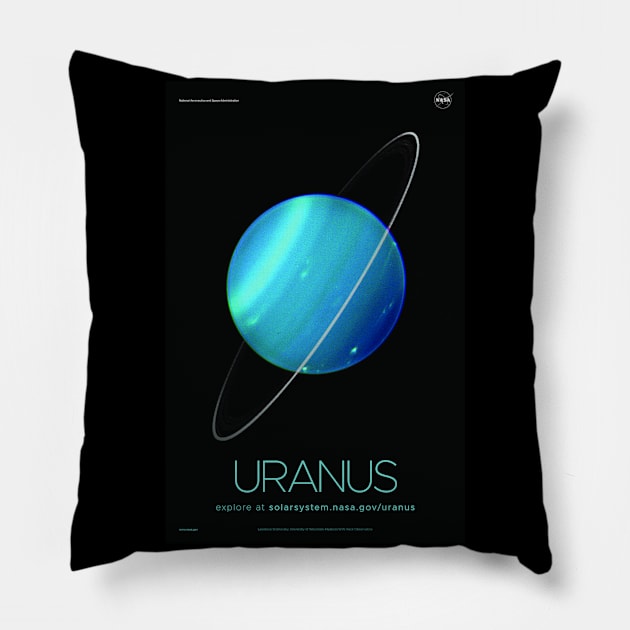 Uranus, God Of The Sky | Solar System & Beyond Pillow by rocketshipretro
