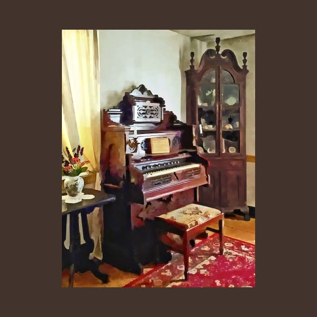 Music - Organ in Victorian Parlor With Vase by SusanSavad
