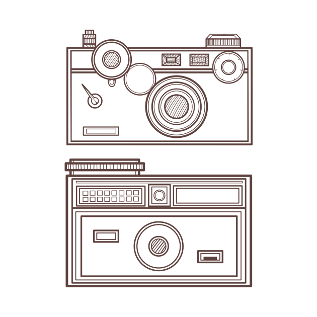 Retro Camera Lineart by milhad