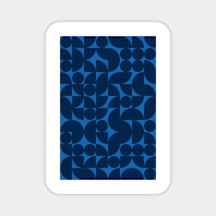 Men Bluish Geometric Pattern - Shapes #5 Magnet