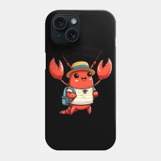 Funny School Lobster with Backpack Phone Case