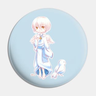 Sweet Angel Bird Anime Boy Pin