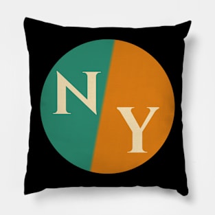 Ny New York aesthetic retro design Pillow